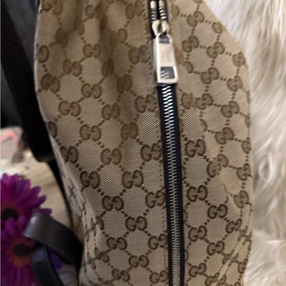 Gucci Beige and Brown Monogram Backpack main image 4